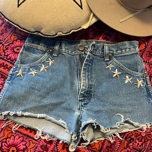 Vintage Wrangler cut offs with stars !